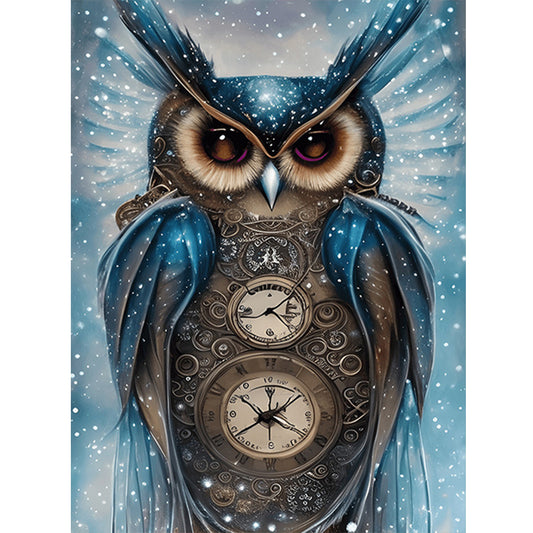 Owl - Full Round Drill Diamond Painting 30*40CM