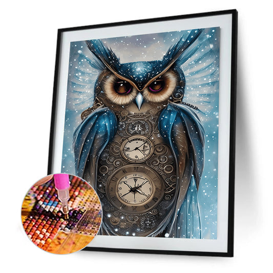 Owl - Full Round Drill Diamond Painting 30*40CM