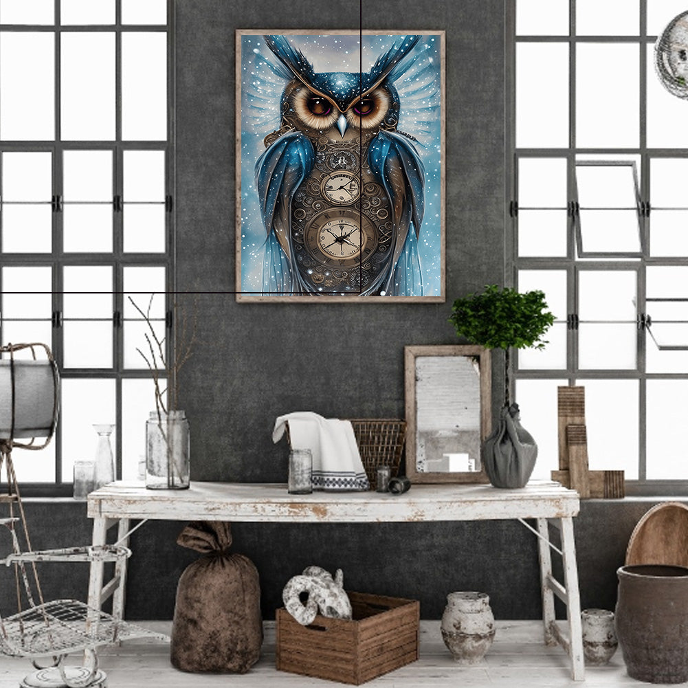 Owl - Full Round Drill Diamond Painting 30*40CM