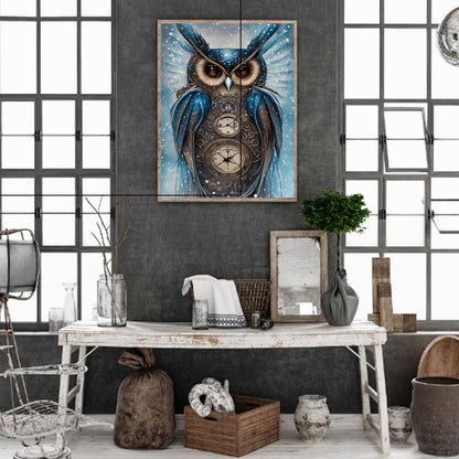 Owl - Full Round Drill Diamond Painting 30*40CM