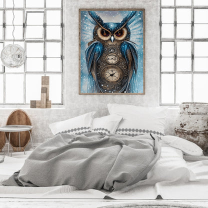 Owl - Full Round Drill Diamond Painting 30*40CM