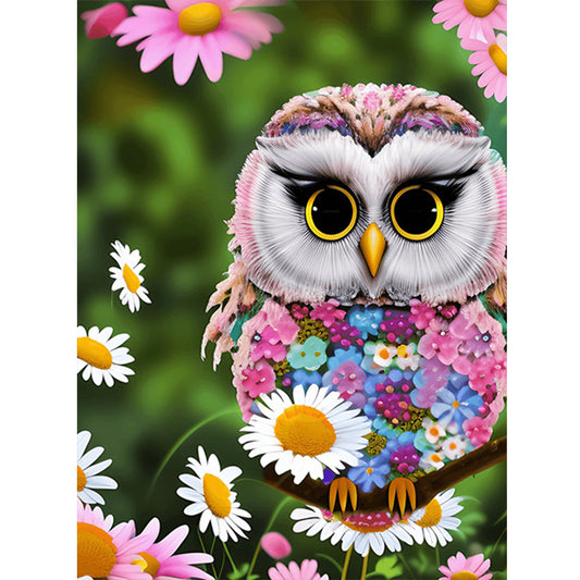 Owl - Full Round Drill Diamond Painting 30*40CM
