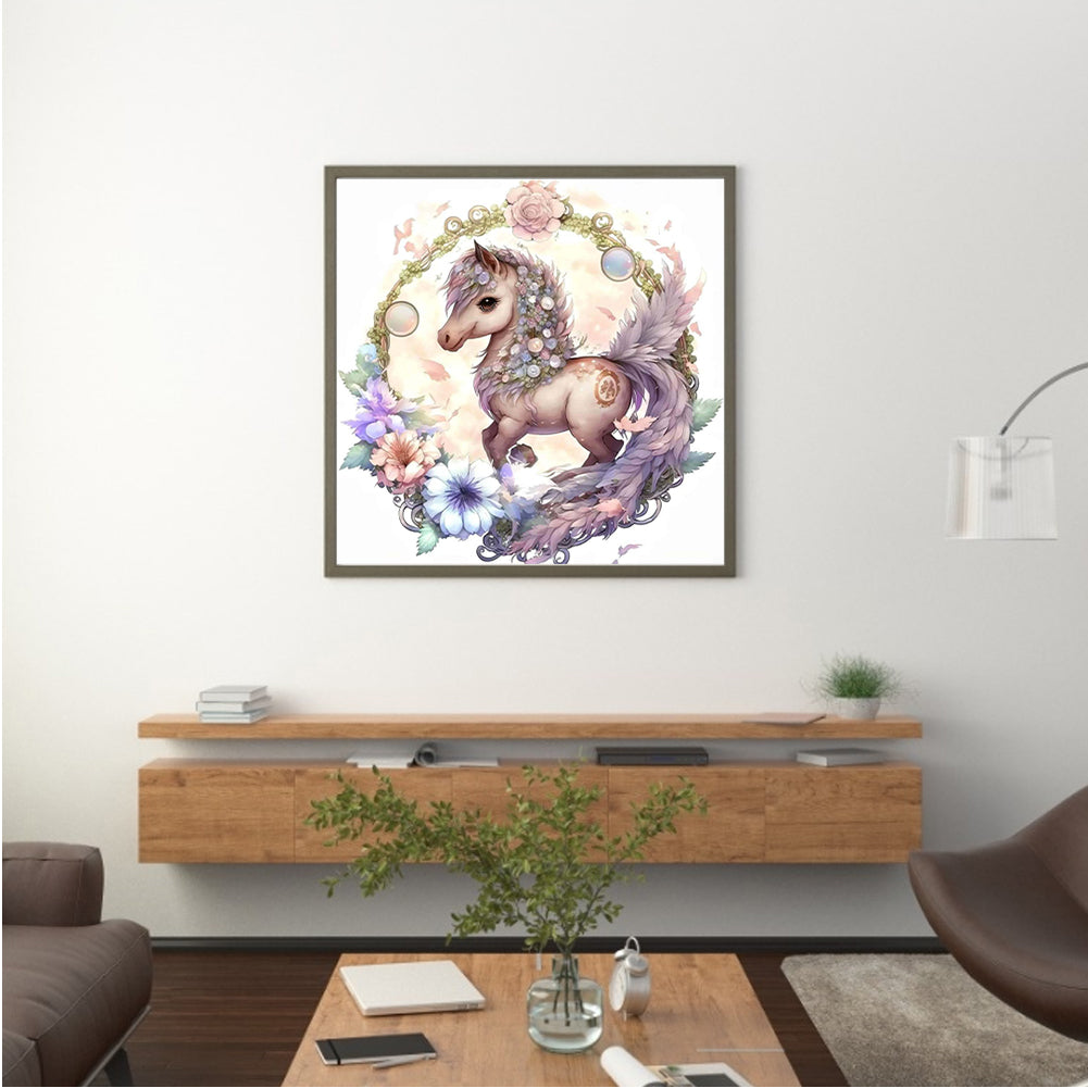 Pony - Full Round Drill Diamond Painting 35*35CM
