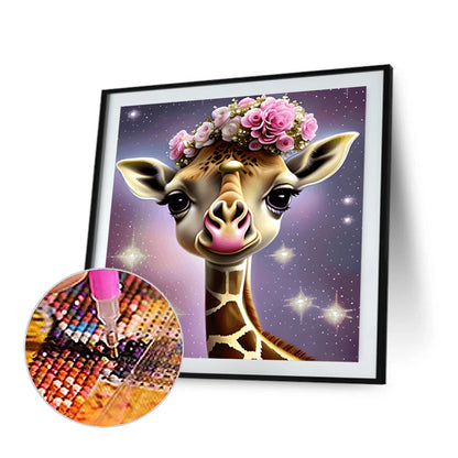 Giraffe - Full Round Drill Diamond Painting 35*35CM