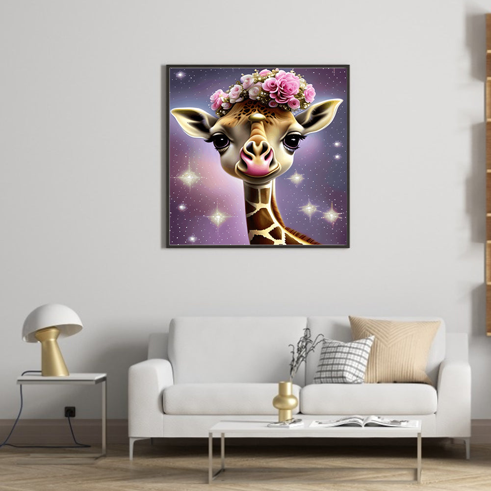 Giraffe - Full Round Drill Diamond Painting 35*35CM