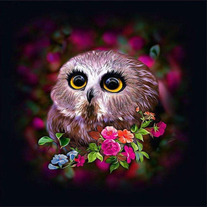 Owl - Full Round Drill Diamond Painting 35*35CM
