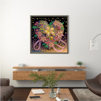 Flowers Love - Special Shaped Drill Diamond Painting 30*30CM