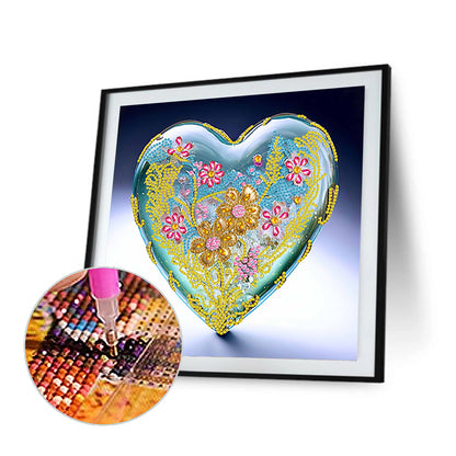Flowers Love - Special Shaped Drill Diamond Painting 30*30CM