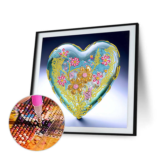 Flowers Love - Special Shaped Drill Diamond Painting 30*30CM