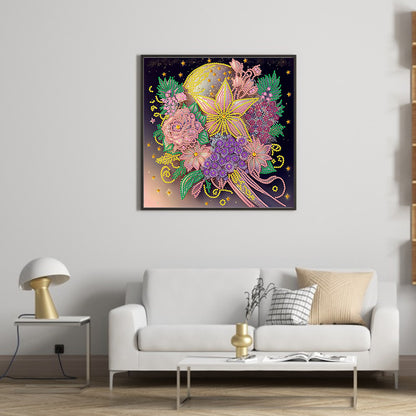 Flowers Love - Special Shaped Drill Diamond Painting 30*30CM