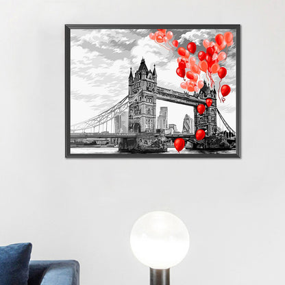 A Touch Of Red Scenery - Full Round Drill Diamond Painting 40*30CM