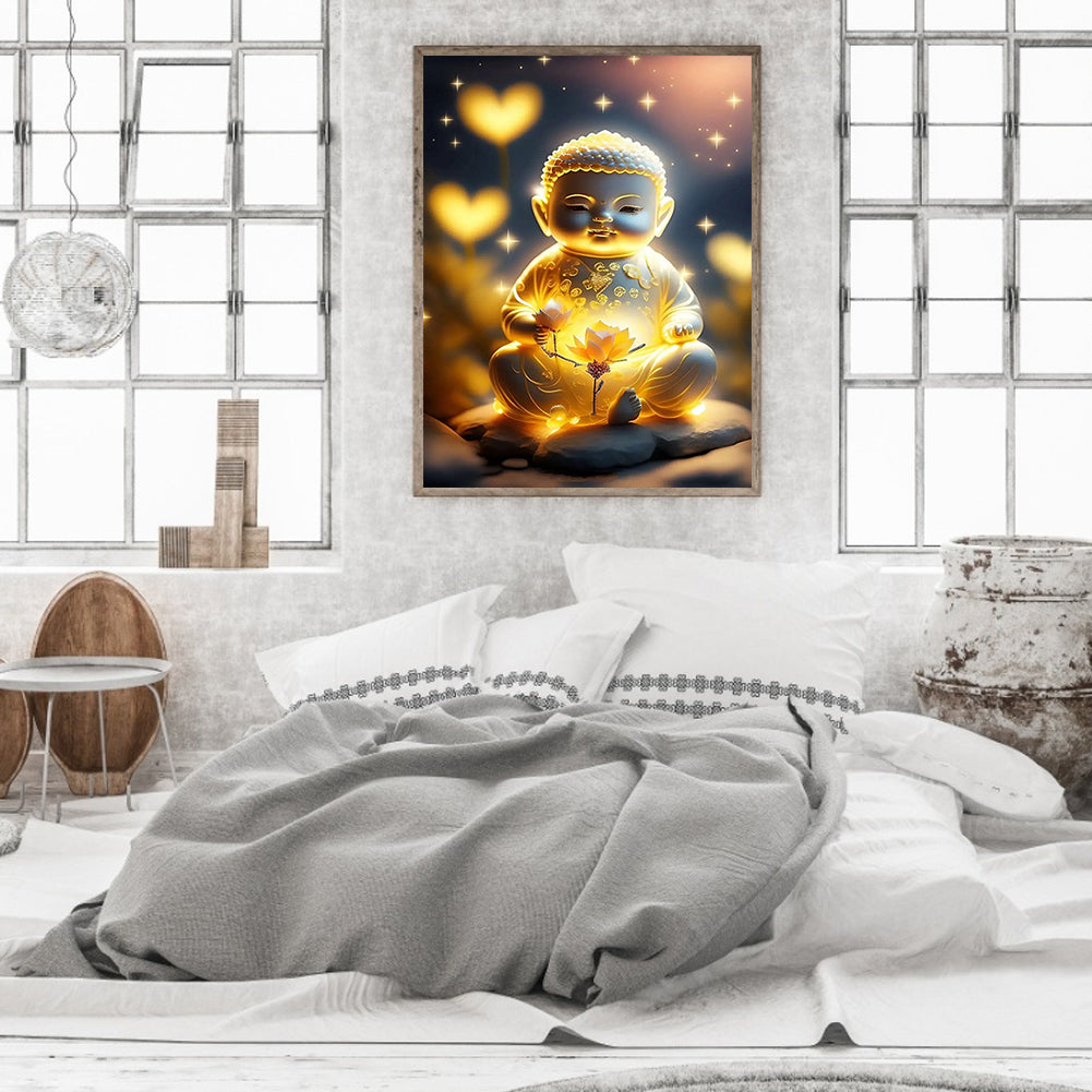 Halo Buddha Statue - Full Round Drill Diamond Painting 30*40CM