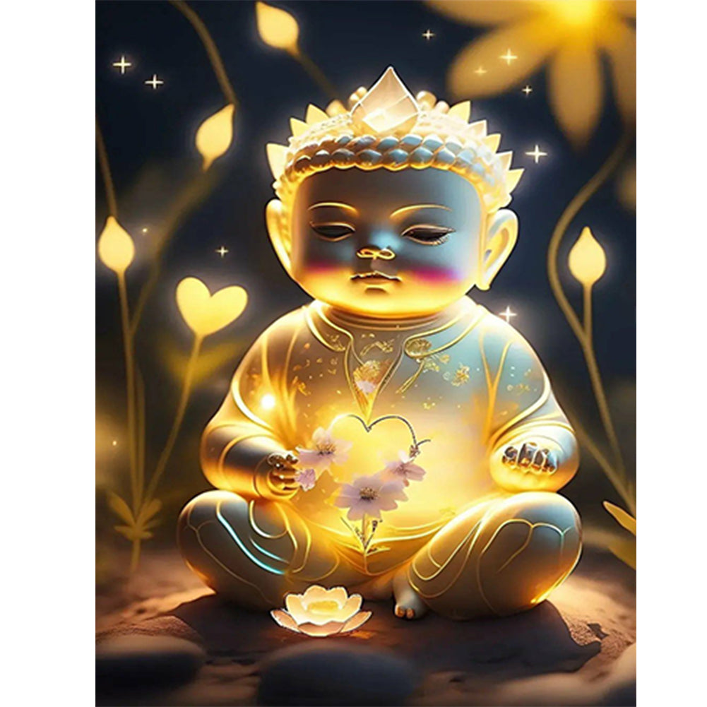 Halo Buddha Statue - Full Round Drill Diamond Painting 30*40CM