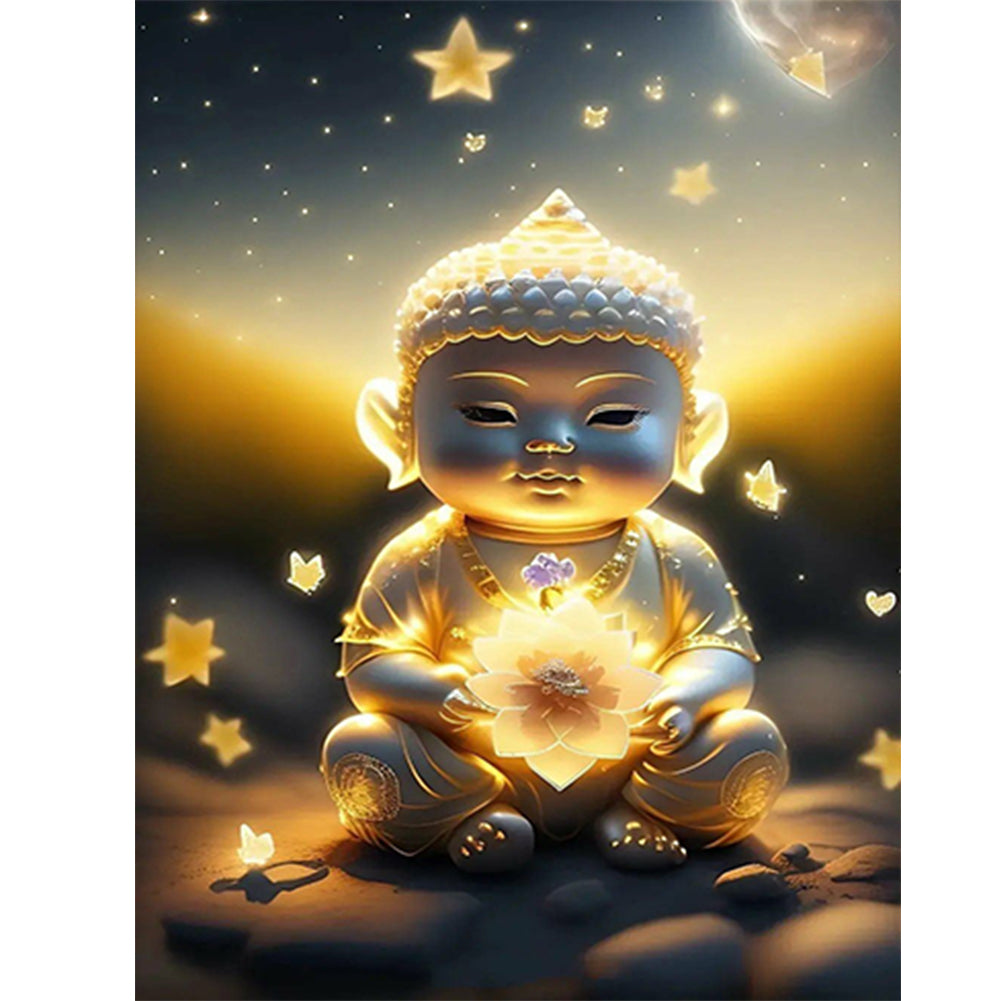 Halo Buddha Statue - Full Round Drill Diamond Painting 30*40CM