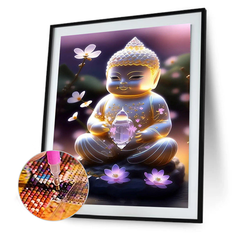 Halo Buddha Statue - Full Round Drill Diamond Painting 30*40CM