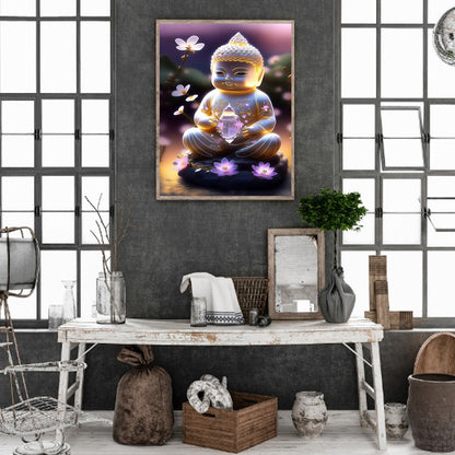 Halo Buddha Statue - Full Round Drill Diamond Painting 30*40CM