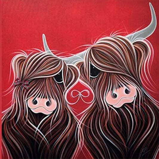 A Pair Of Yaks - Full Round Drill Diamond Painting 40*40CM