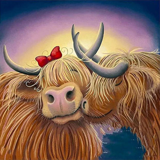 A Pair Of Yaks - Full Round Drill Diamond Painting 40*40CM