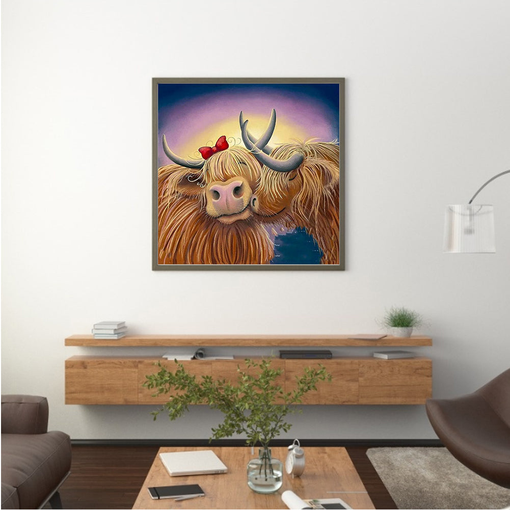 A Pair Of Yaks - Full Round Drill Diamond Painting 40*40CM