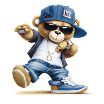 Hip Hop Bear - Full Round Drill Diamond Painting 30*30CM