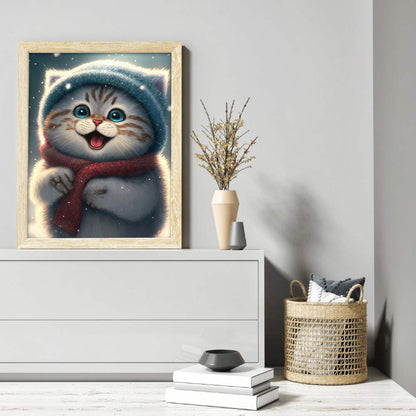 Cute Cat - Full Round Drill Diamond Painting 30*40CM