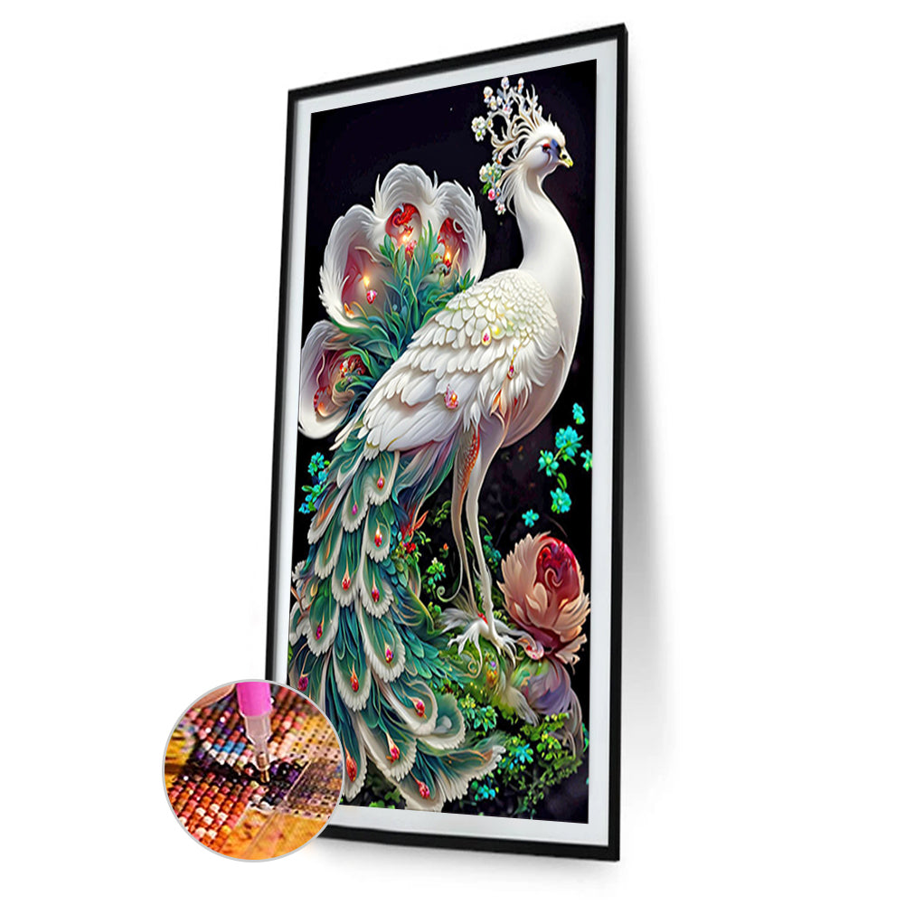 Peacock - Full Round Drill Diamond Painting 40*70CM