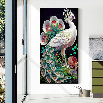 Peacock - Full Round Drill Diamond Painting 40*70CM