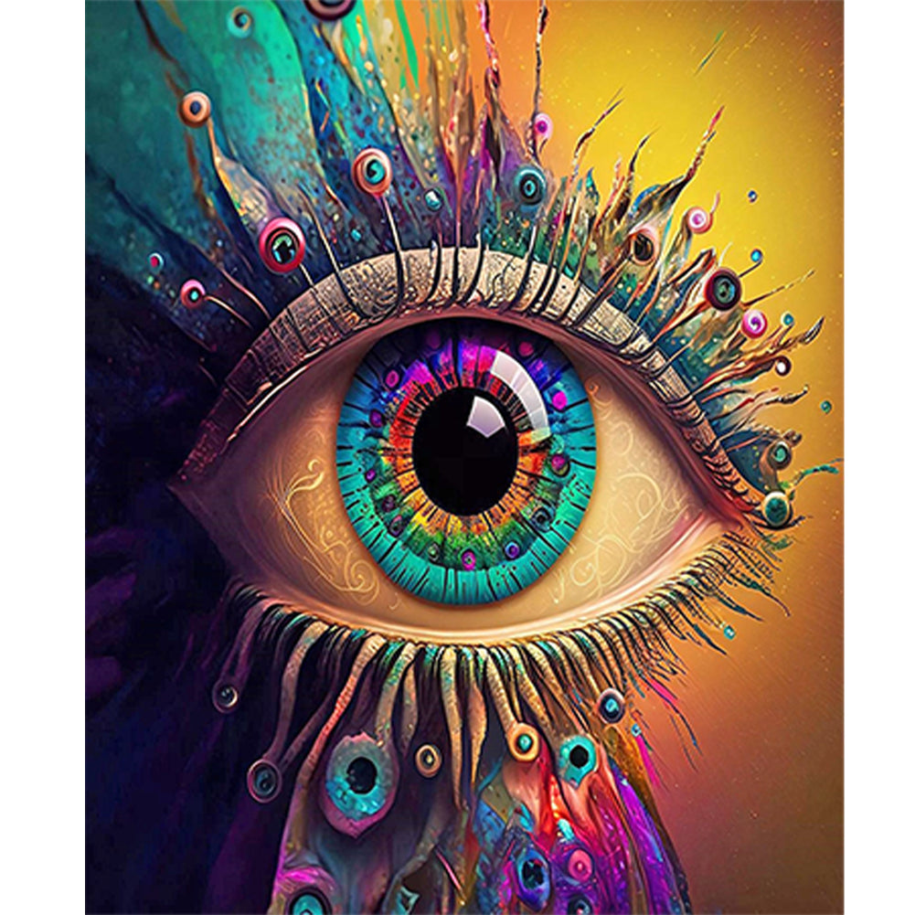 Psychedelic Eye - Full Round Drill Diamond Painting 30*35CM
