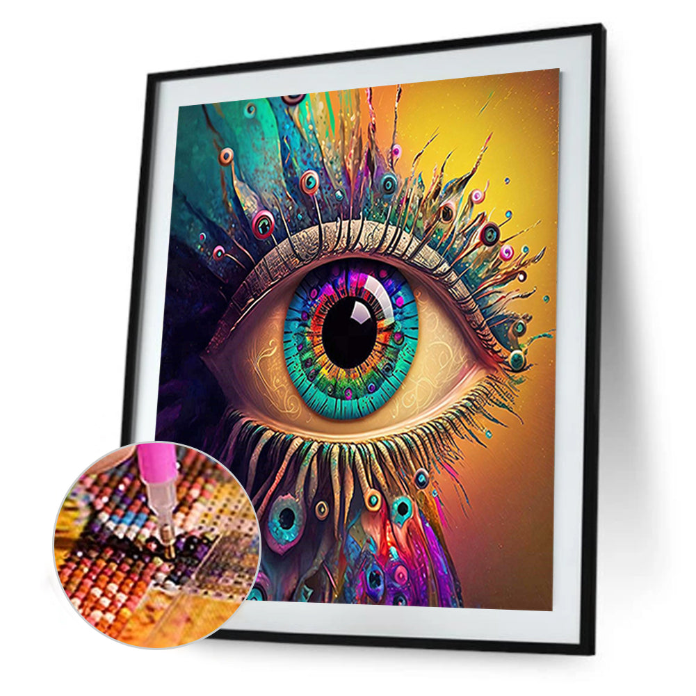 Psychedelic Eye - Full Round Drill Diamond Painting 30*35CM
