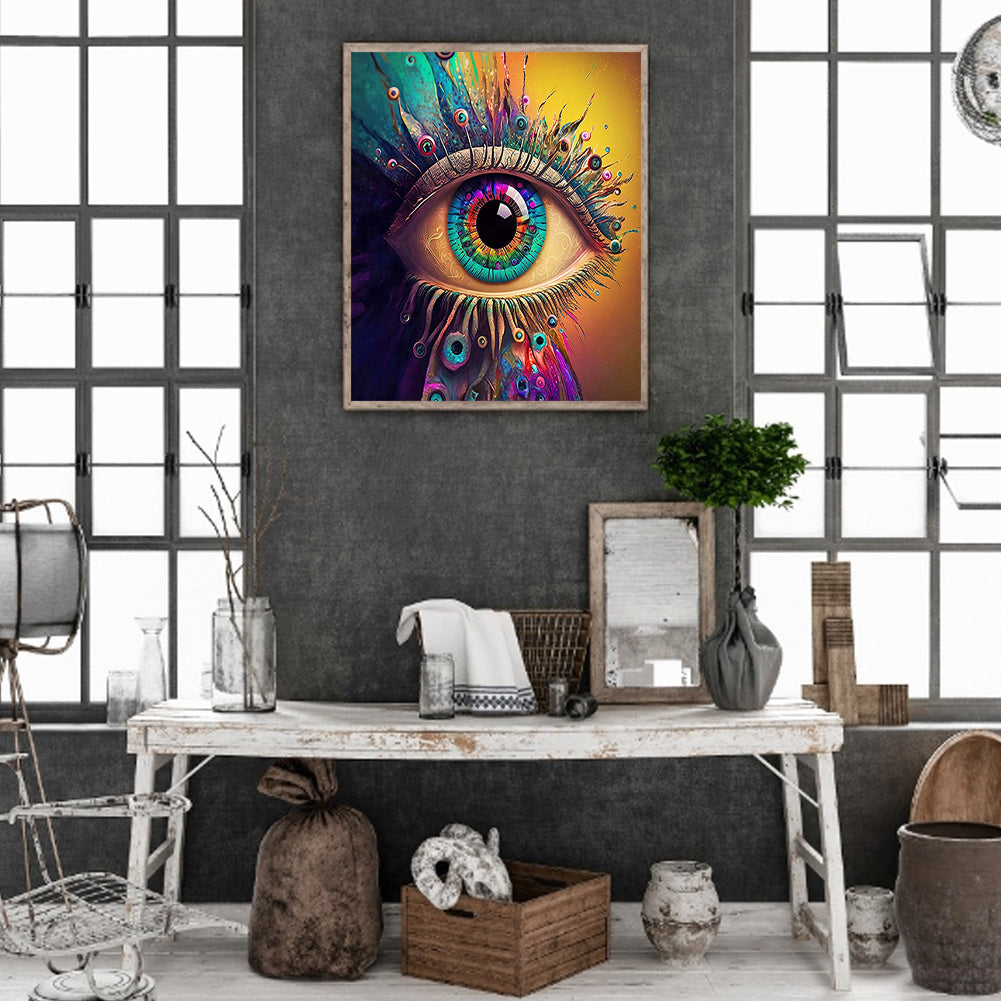 Psychedelic Eye - Full Round Drill Diamond Painting 30*35CM