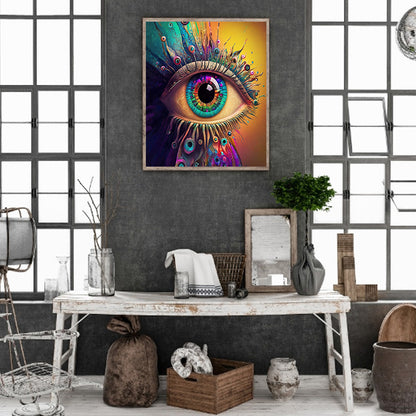 Psychedelic Eye - Full Round Drill Diamond Painting 30*35CM