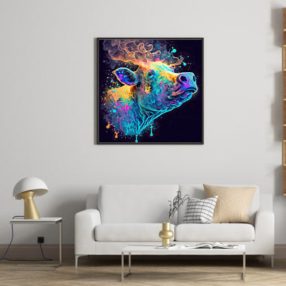 Color Bull Head - Full Round Drill Diamond Painting 30*30CM