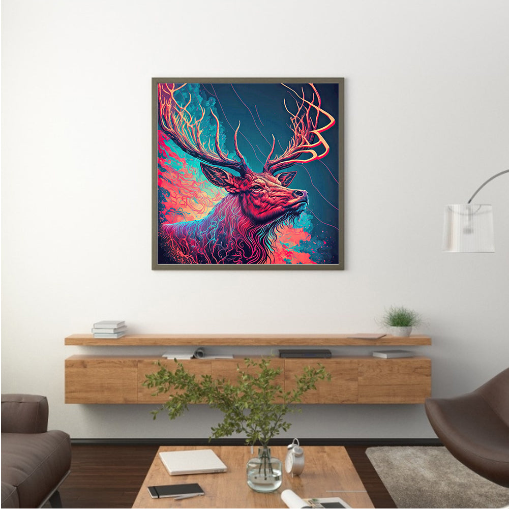 Deer - Full Round Drill Diamond Painting 30*30CM