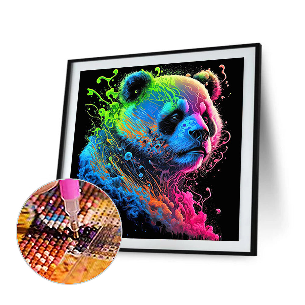 Colorful Panda - Full Round Drill Diamond Painting 30*30CM