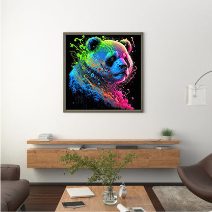 Colorful Panda - Full Round Drill Diamond Painting 30*30CM