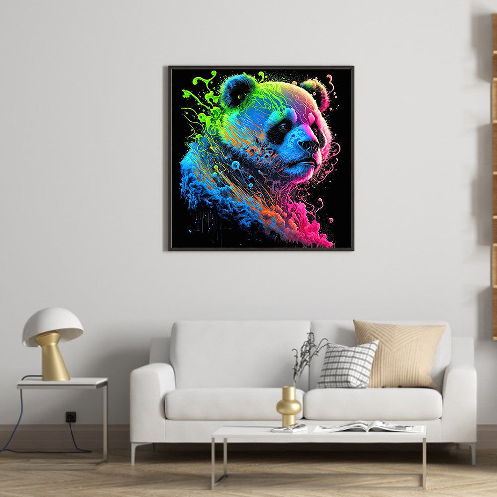 Colorful Panda - Full Round Drill Diamond Painting 30*30CM