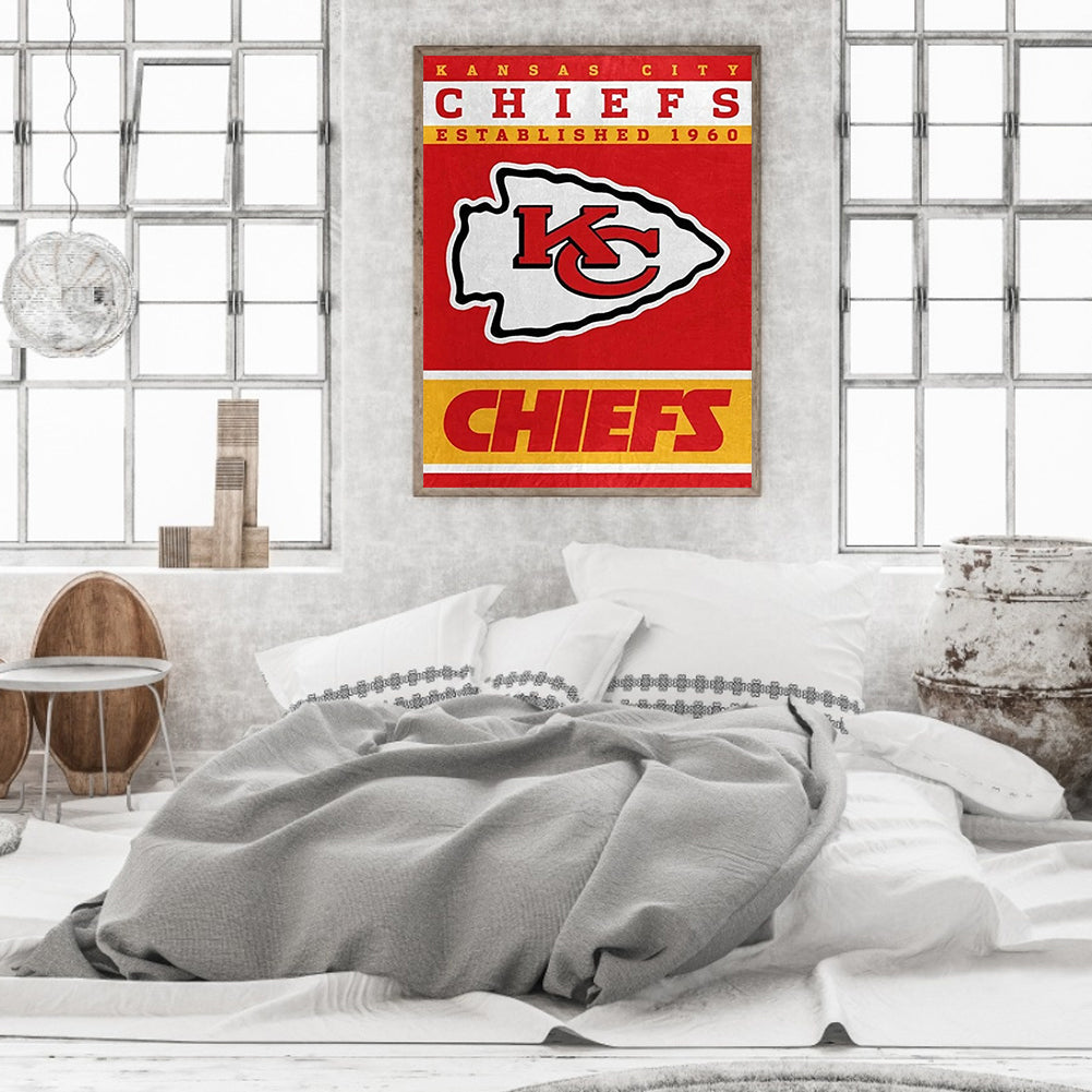Kansas City Chiefs - Full Round Drill Diamond Painting 40*50CM