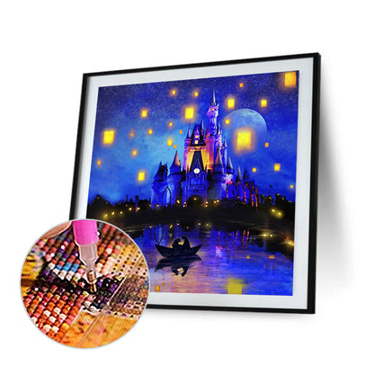 Disney Castle At Night - Full Round Drill Diamond Painting 30*30CM