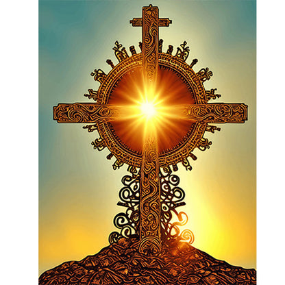 Cross - Full Round Drill Diamond Painting 30*40CM