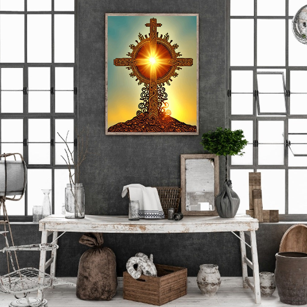 Cross - Full Round Drill Diamond Painting 30*40CM