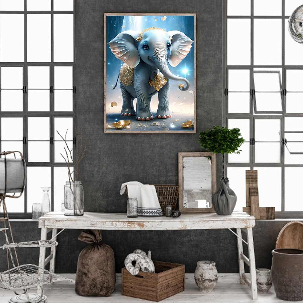 Elephant - Full Round Drill Diamond Painting 30*40CM