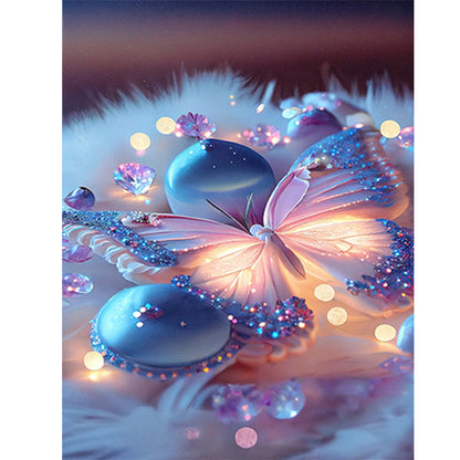 Jewel Butterfly - Full Round Drill Diamond Painting 30*40CM