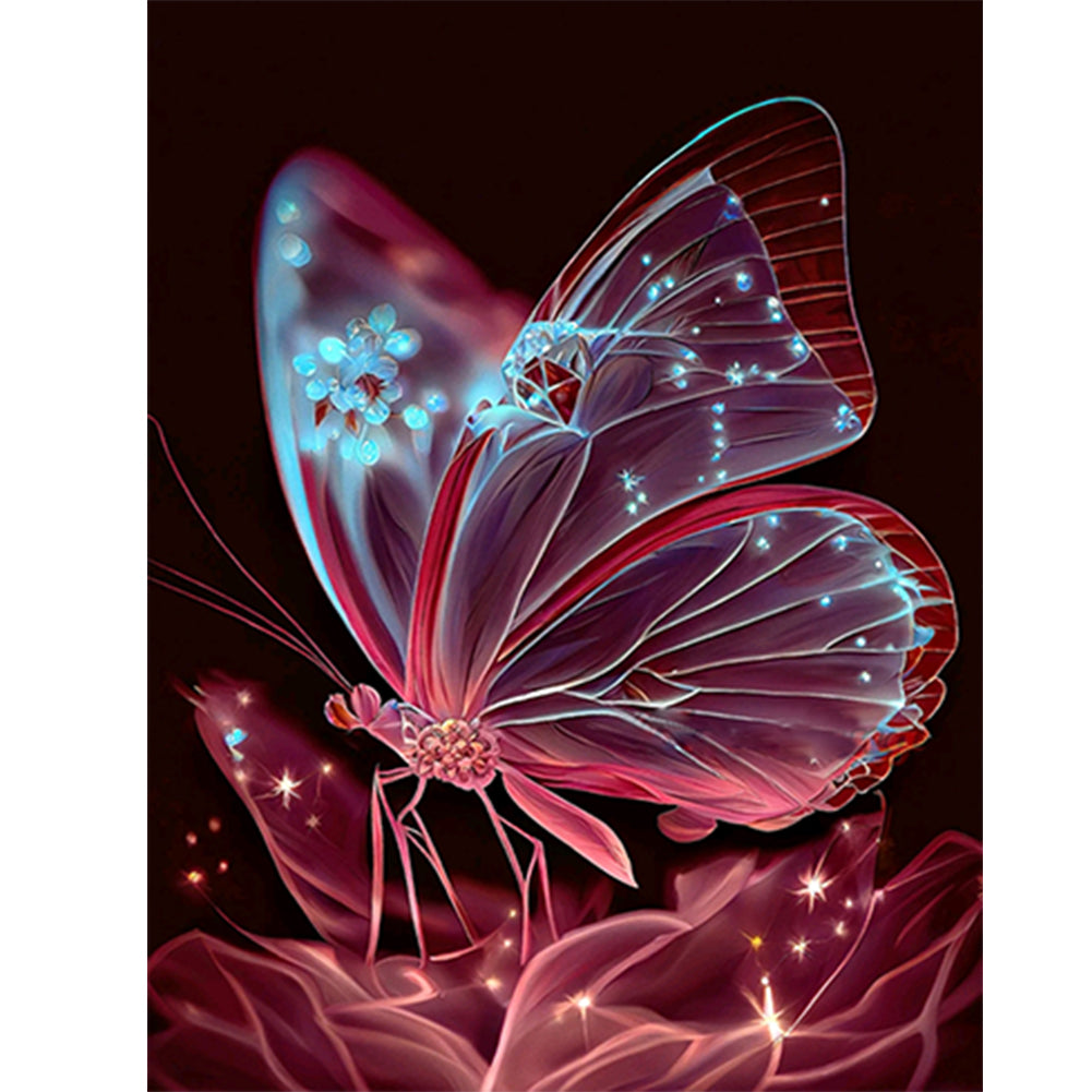 Jewel Butterfly - Full Round Drill Diamond Painting 30*40CM