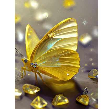 Jewel Butterfly - Full Round Drill Diamond Painting 30*40CM