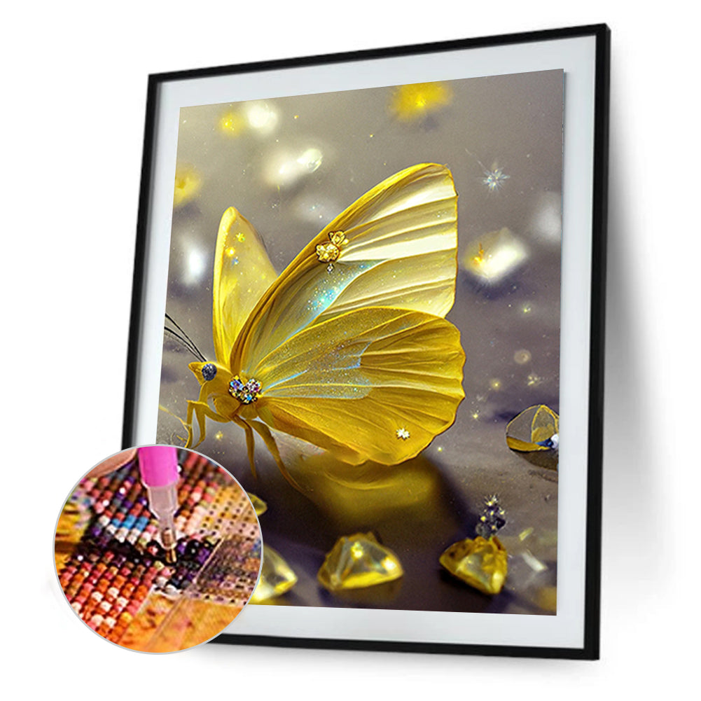 Jewel Butterfly - Full Round Drill Diamond Painting 30*40CM