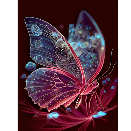 Jewel Butterfly - Full Round Drill Diamond Painting 30*40CM