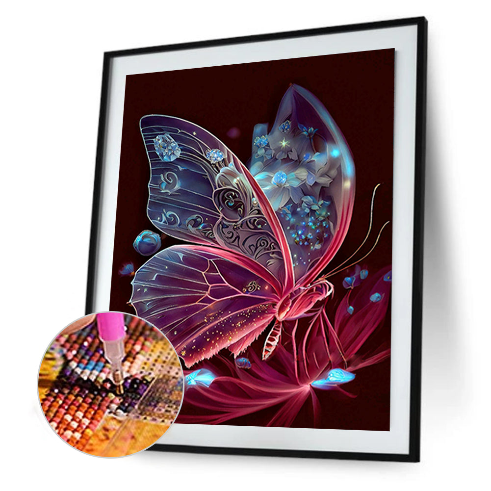 Jewel Butterfly - Full Round Drill Diamond Painting 30*40CM