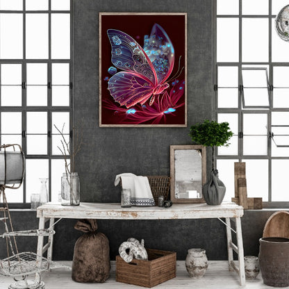 Jewel Butterfly - Full Round Drill Diamond Painting 30*40CM