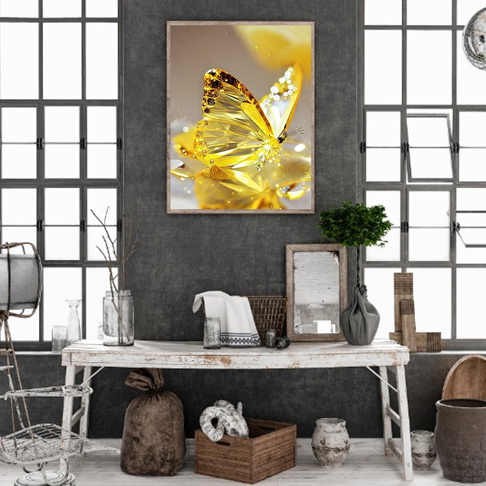 Jewel Butterfly - Full Round Drill Diamond Painting 30*40CM