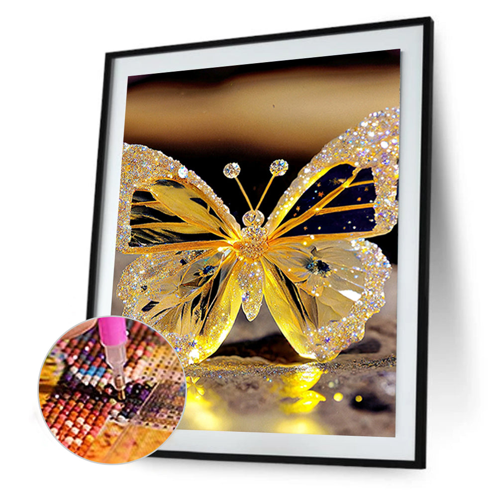 Jewel Butterfly - Full Round Drill Diamond Painting 30*40CM